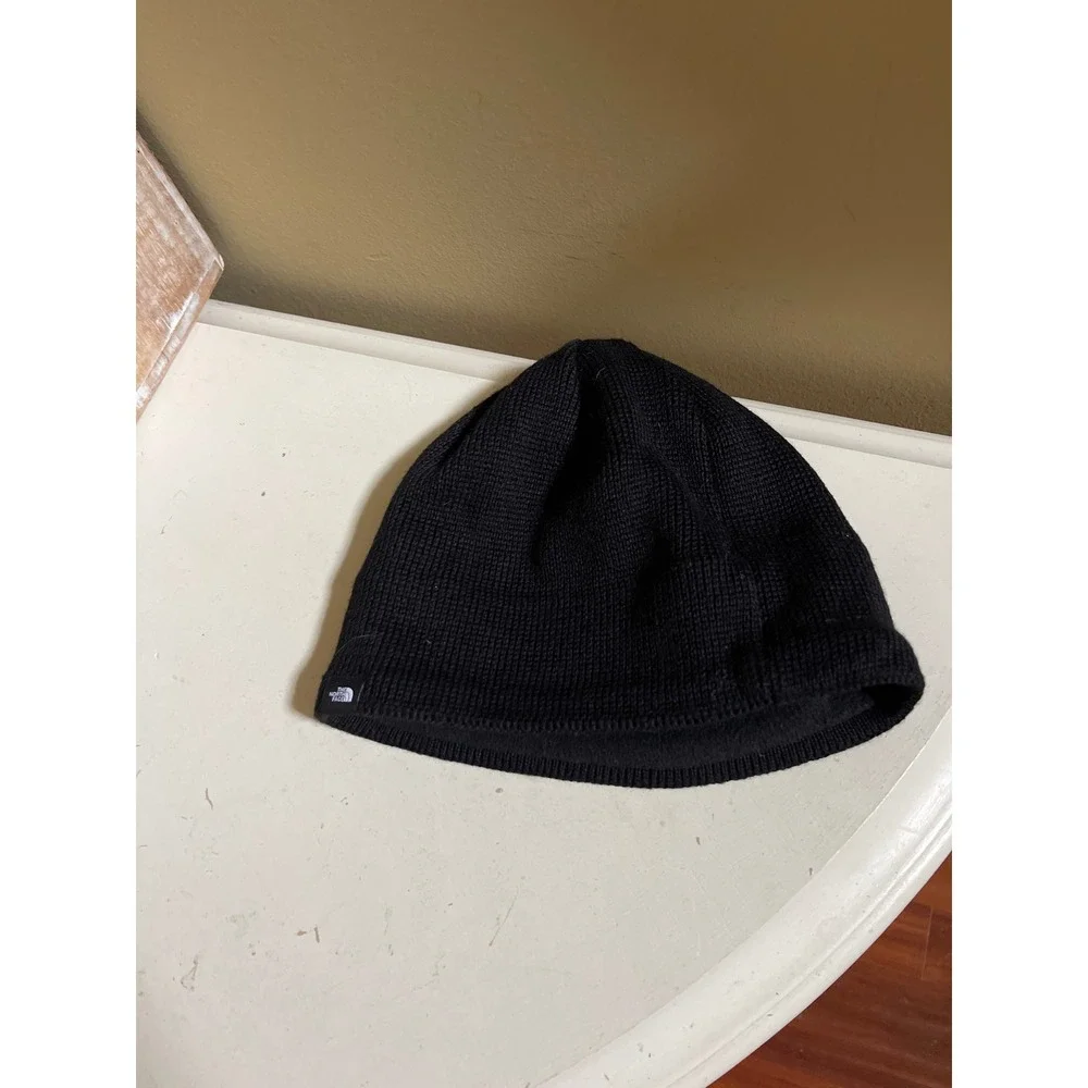The North Face Bones Beanie Hat Mens Black Fleece Lined Winter Cap